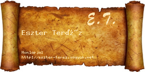 Eszter Teréz névjegykártya